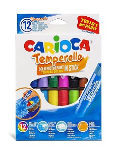 Tinta Guache em Stick, Carioca Temperello, Caixa com 12 cores 9736