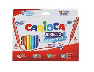 Canetinha Hidrográfica Ponta Dupla Birello Carioca - 24 cores 9714