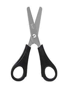 Tesoura Escolar Preta 13cm BRW TE1360