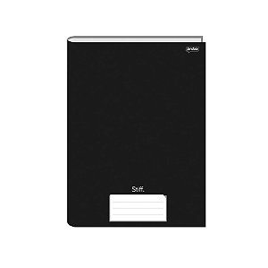 Caderno brochurao capa dura stiff 48 folhas Preto- jandaia 63772