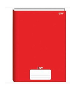 Caderno brochurao capa dura stiff 48 folhas Vermelho- jandaia 00059