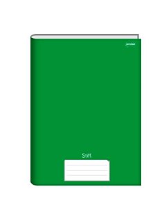 Caderno brochurao capa dura stiff 48 folhas Verde- jandaia 00058