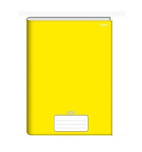 Caderno brochurao capa dura stiff 48 folhas amarelo - jandaia