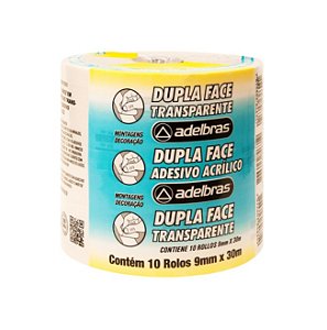 Fita dupla face 9mmx30m ADELBRAS