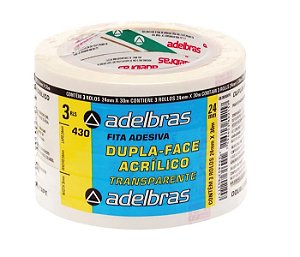 Fita dupla face 24mmx30m - Adelbras