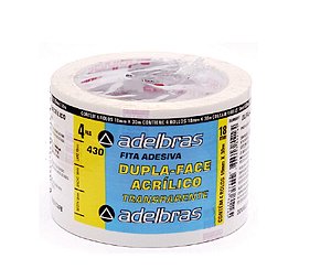 Fita dupla face Polipropileno 18mmx30mts. - Adelbras
