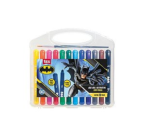 Giz Gel Retrátil – 12 Cores C/ Pincel – Batman - Tris 913296