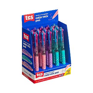 Caneta Esferográfica ColorMix Poá – 4 cores - TRIS 907868