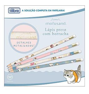 Lápis Preto Redondo com Borracha N.2 Mofusand - TILIBRA 403296
