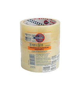 Fita para Empacotamento PP 33 18 mm x 50 m Transparente - Eurocel
