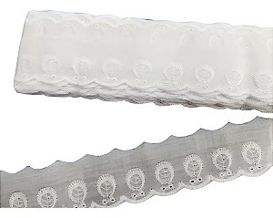 Bordado Inglês Branco 5,0cm C/ 13.70m Lese Ctb 153