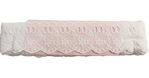 Bordado Inglês com passa-fita 100% Algodão  5,5cm c/ 13.70m