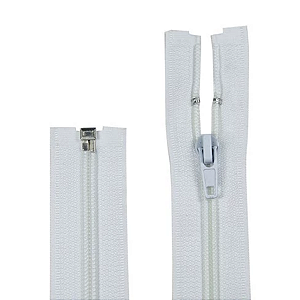 Zíper Nylon Destacável Separável Branco Nº5 com 10 ou 50 Unidades Varios Tamanhos