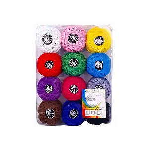 Kit com 12 Linhas de Crochê – 100% Algodão
