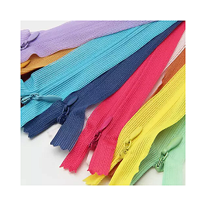 Zíper Invisível 40cm Kit com 10 Unidades