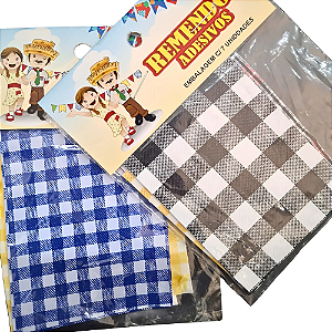 Kit 7 Unidades Remendo Xadrez Festa Junina Adesivo Prático