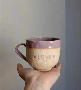 Xícara handmade lilás