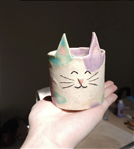 Porta canetas de gatinho