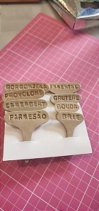 Conjunto 8 marcadores para queijo