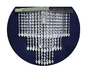 Lustre Cristais Acrílic. 41cm De Comprim. 31x31cm 220.014