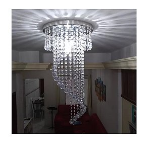 Lustre espiral esfera lapis sala quarto