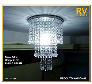 Lustre 41cm 03 camadas sala quarto hall