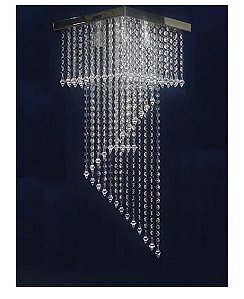 Lustre Espiral Quadrado 75cm