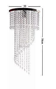 Lustre 3 camadas espiral 75cm