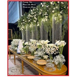 Lustre para Ornamentação Bifê Festas 2m placa 30cm sem corrente