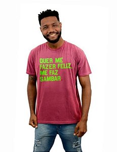 Camiseta Quer me fazer feliz, me faz sambar