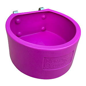 Cocho Rosa Nosso Quintal Comedouro Bebedouro Com Suporte