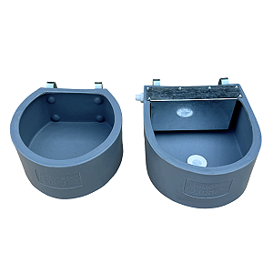 Kit Prático Comedouro Elevado e Bebedouro Automático Cinza