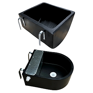 Kit Cocho Comedouro 25l Bebedouro 10 Litros Suporte Baia