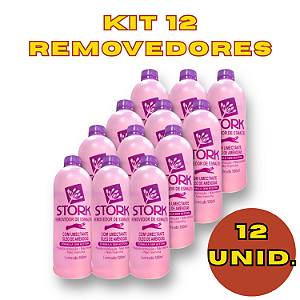 KIT 12 Stork Removedor de Esmalte Sem Acetona 500ml