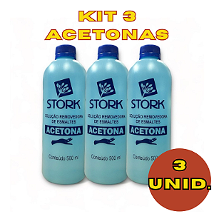 KIT 3 Stork removedor de esmalte 500ml