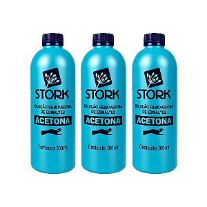 KIT Removedor de Esmalte A Base De Acetona Stork 500ml (3 unidades)