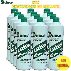 Kit Lutex Acetona removedor de esmalte 500ml 18 unidades
