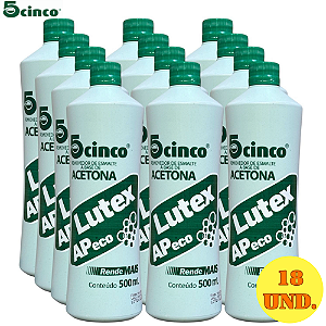 Kit Lutex Acetona removedor de esmalte 500ml 18 unidades