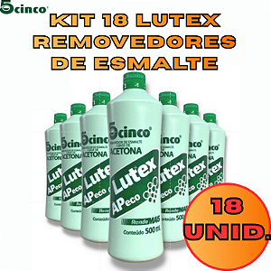 Kit Lutex Acetona removedor de esmalte 500ml 18 unidades