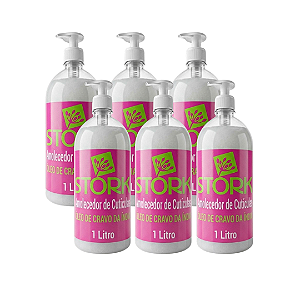 KIT amolecedor de cutícula com óleo cravo da índia 1L Stork (6 unidades)