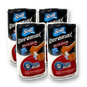Kit Toalha em Rolo Multiuso Duramax 4 unidades