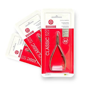 Kit Alicate cuticula 522 classic mundial 3 unidades