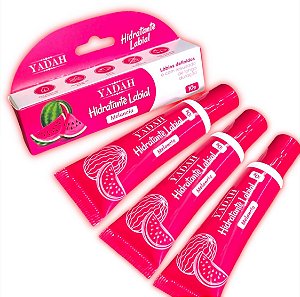 Kit 3 Hidratante Labial efeito gloss Melancia 10g Yadah