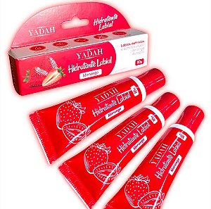 Kit 3 Hidratante Labial efeito gloss Morango 10g Yadah