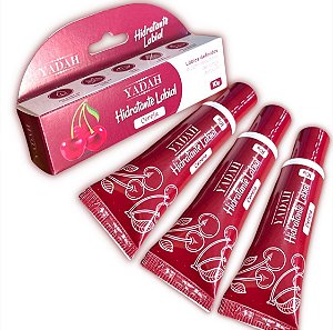 Kit 3 Hidratante Labial efeito gloss Cereja 10g Yadah