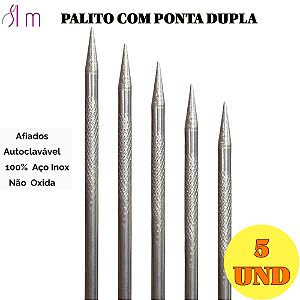 Kit 5 und Palito para cutícula com ponta Dupla Açox inox