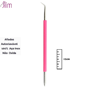 Kit 3 und Desencravador Ponta Dupla emborrachada manicure Açox inox