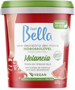 Depil Bella - Cera Depilatória Morna Hidrossolúvel Deo Melancia 600g