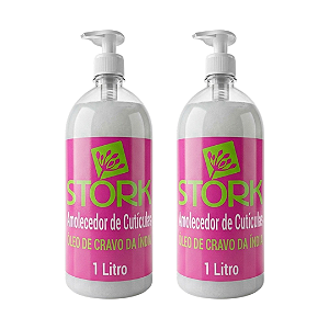 KIT amolecedor de cutícula com óleo cravo da índia 1L Stork (2 unidades)