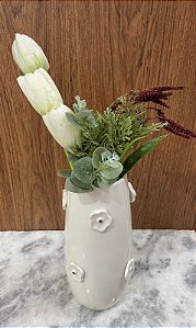 Vaso Margot Margaridas Em 3D Grande